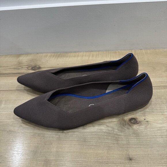 Rothy's The Point Shoes Womens Size 11 Brown Knit Flats Eco Friendly Ballet - Picture 3 of 7